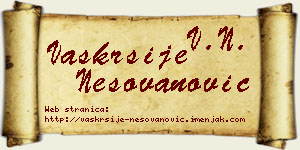 Vaskrsije Nešovanović vizit kartica